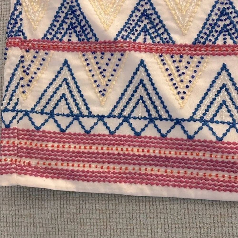 NWT Club Monaco Menditha beaded chevron zig zag skirt